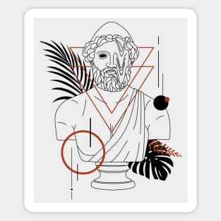 Funny Hipster Hephaestus Greek God // Funny Greek Mythology Sticker